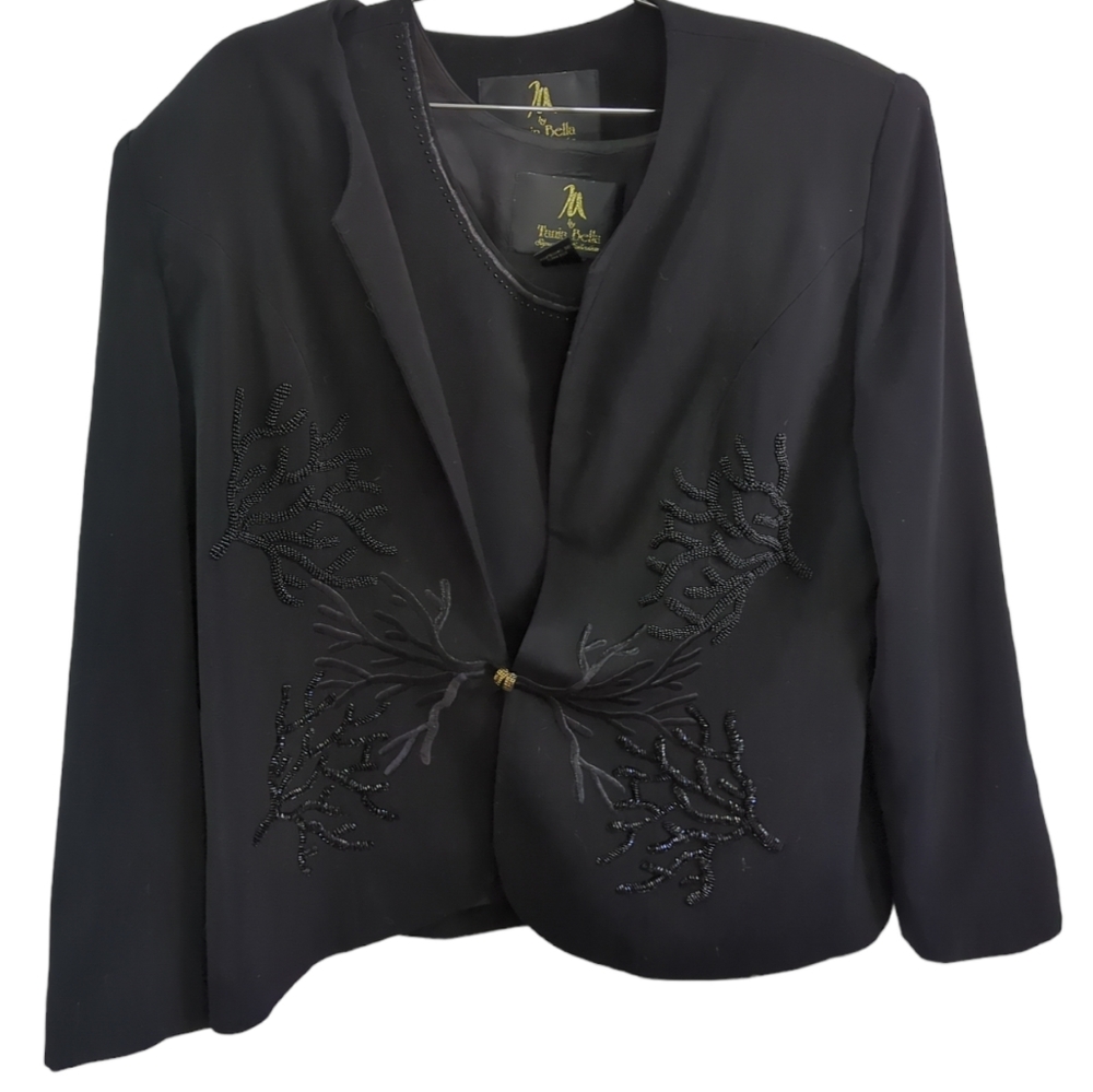 Tania Bella black 3pc suit sz16 #b782